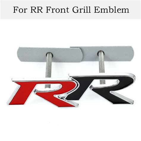 D Metal Rr Logo Car Stickers Emblem Trunk Badge Decals For Honda Rr