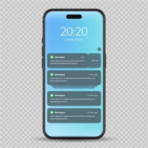 phone notification ilustrasi grafik vektor clip art bebas