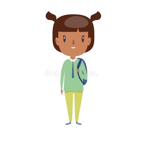 Petit Enfant De Sourire Étudiant Gay D école Primaire Personnage De Dessin Animé D élève De