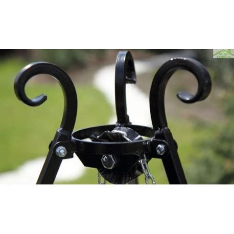 Grille En Acier Noir Sabl Sur Tr Pied Brasero De Jardin Bali