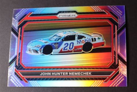 2023 Panini Prizm NASCAR Racing 100 John Hunter Nemechek Silver Prizm