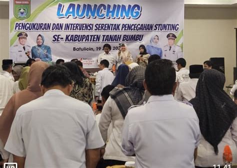 Pemkab Tanbu Launching Program Pengukuran Pencegahan Stunting Mata