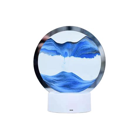 SABLIER 3D LUMINEUSE EN VERRE ROND 18 CM Yatout Home