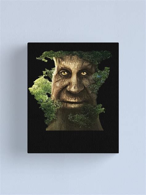 Wise Mystical Tree Face Old Mythical Oak Tree Funny Meme Canvas Print For Sale By