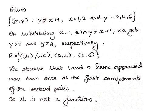 Write The Following Relation As Of Ordered Pairs And Which Of Them Are