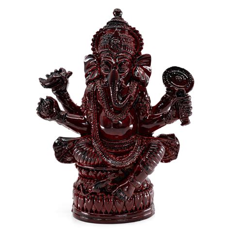 Ganesha Statue Dark Red Cm Zenvol Europe