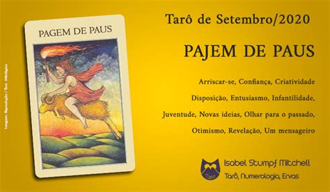 Tarot Setembro 2020 Pajem De Paus Isabel Stumpf Mitchell Taro Porto