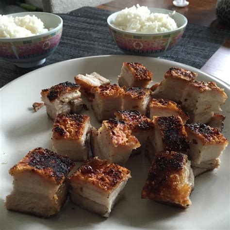 Sous Vide Chinese Crispy Roasted Pork Belly Siu Yuk Siu Gee Yuk