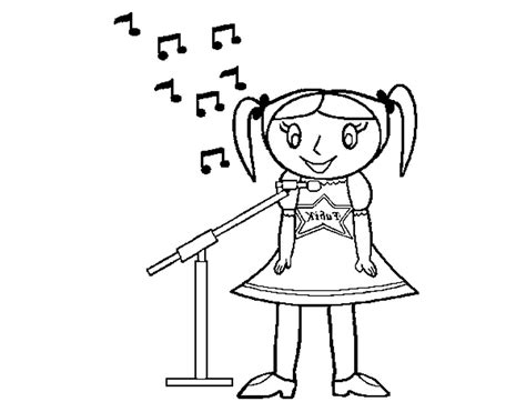 Singer Coloring Page For Kids Coloring Home