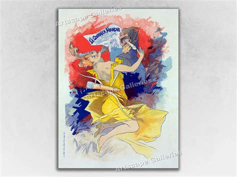 Poster For Le Courrier Francais French Art Nouveau Art Print