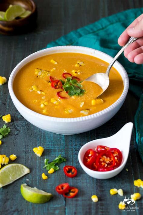 Vegan Thai Grilled Corn Soup - Shared Appetite