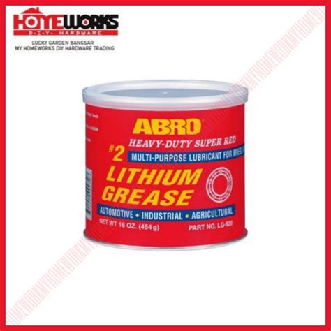 ABRO 2 HEAVY DUTY LITHIUM GREASE SUPER RED 454G Shopee Malaysia