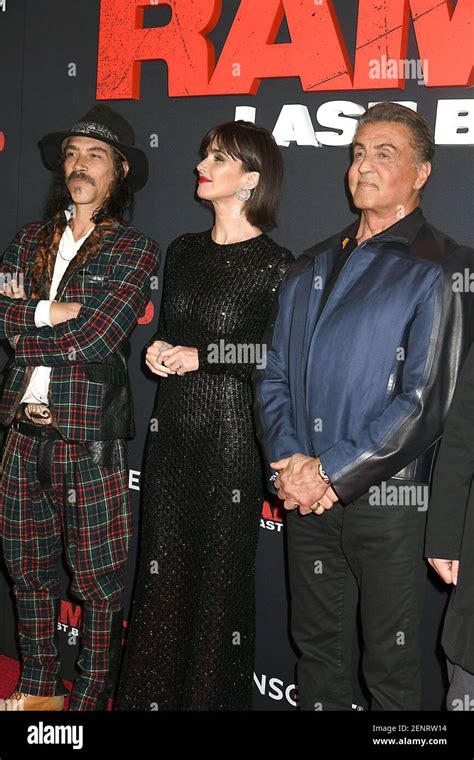 Actors Oscar Jaenada Paz Vega Sylvester Stallone Attend The Rambo