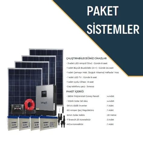 Lexron 6000 Watt Güneş Paneli Hazır Solar Paketi tv Buzdolabı