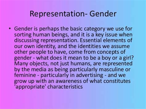 Representation In The Media Gender