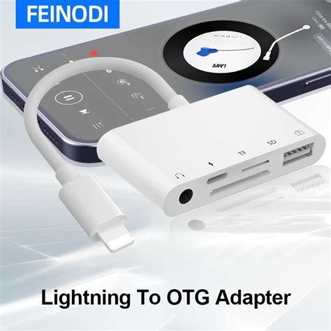 Feinodi Lightn Ng To Usb3 Camera Adapterphone Pad To Otg Card Readerhub Usb 30 Flash Drive