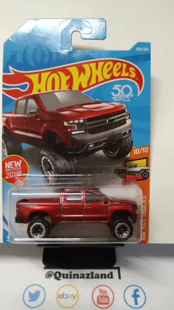 HOT WHEELS 19 Chevy Silverado Trail Boss Lt 2018 299 DV004 EUR 2 80