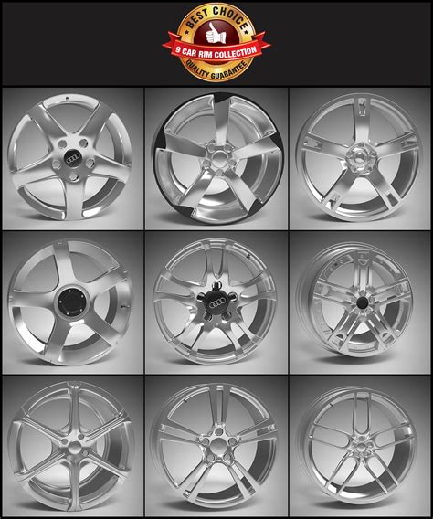 9 Легкосплавные диски 3D Модель $10 - .fbx .ma .obj - Free3D