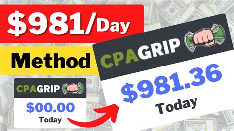 Cpagrip Day Method Cpa Marketing Tutorial Youtube