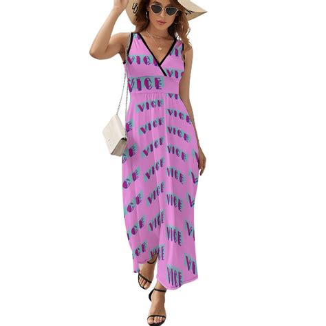 Vice - Miami Vice Style Design and Colors Sleeveless Dress summer women
