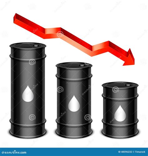 Falling Oil Price Concept Stock Vector Illustration Of Industry