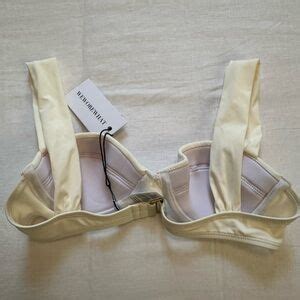 Swim Nwt Weworewhat Claudia Bikini Top Size S In Offwhite Poshmark