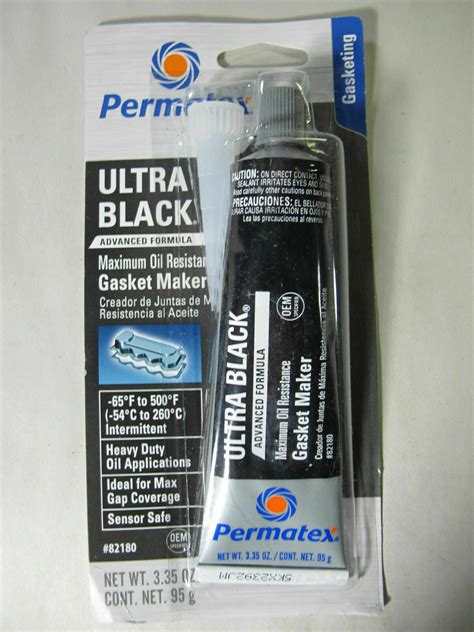 Permatex Ultra Black 82180 Max Oil Resistance Rtv Silicone Gasket Maker 335oz Uatparts