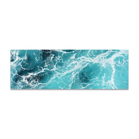 Aerial Water 16 H X 48 W X 0 5 D Tempered Art Glass Touch Of Modern