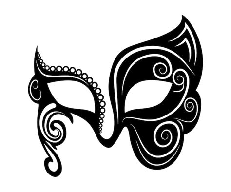 Premium Vector Black Carnival Mask