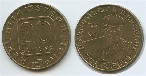 Österreich 2 Republik 1945 2001 20 Schilling 1990 G16282 Martinsturm