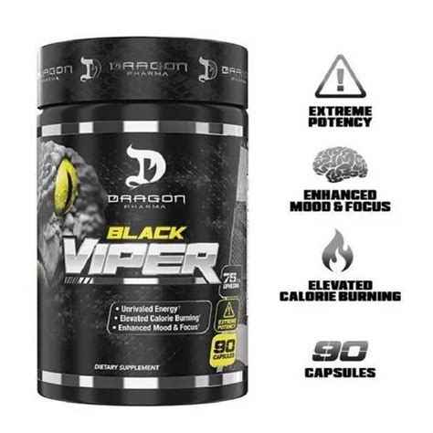 DRAGON PHARMA BLACK VIPER FAT BURNER Packaging Size 90 00 Count At Rs