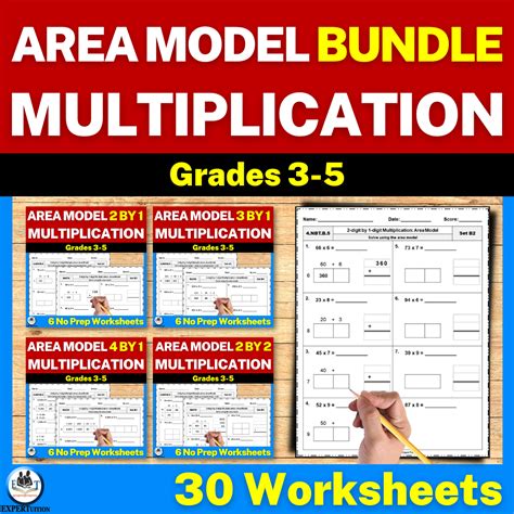 Area Model Multiplication Worksheets Bundle Made By Teachers