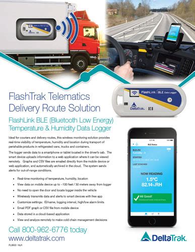 FlashLink BLE Bluetooth Low Energy Reusable Temperature Data Logger