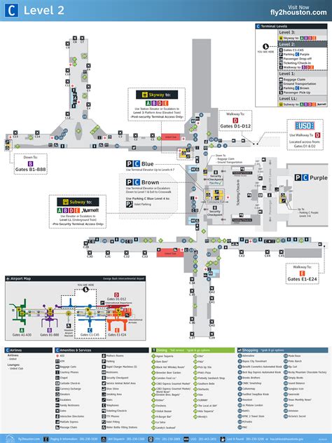 map of iah airport terminals 8
