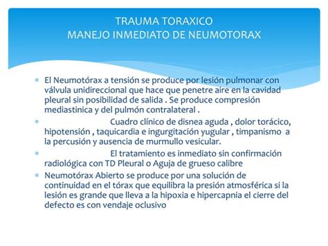 TRAUMATISMO TORAXICO PPT