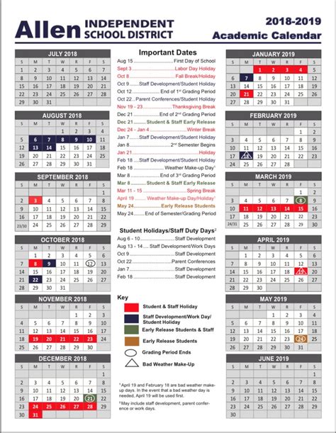 Allen Isd Calendar | Qualads