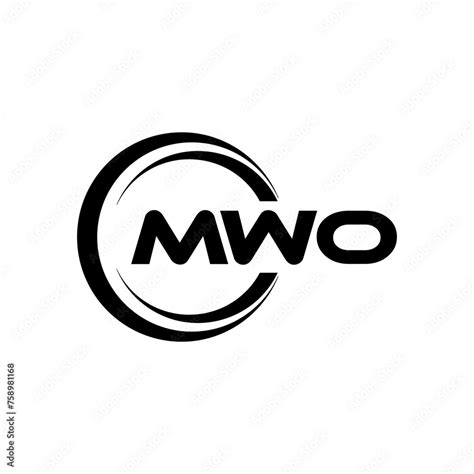 Mwo Letter Logo Design With White Background In Illustrator Cube Logo