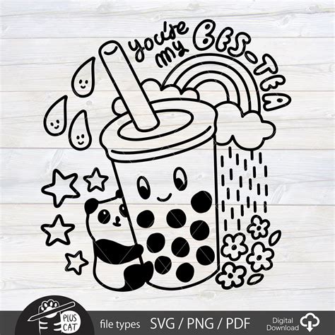 Bubble Tea Coloring Pages