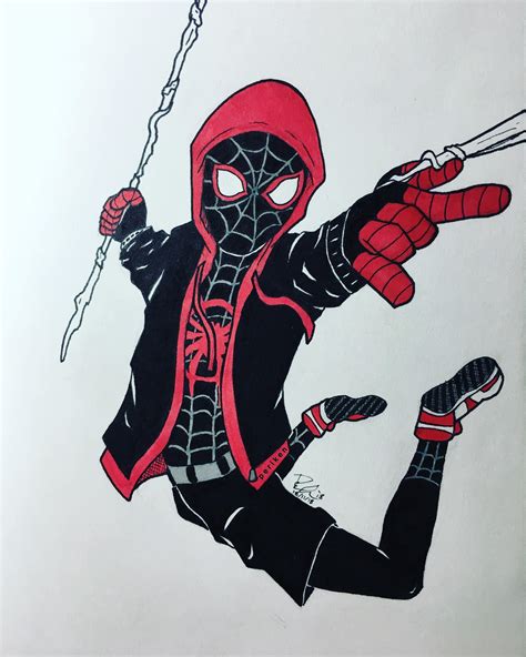 Spider Man Into The Spider Verse Drawing Sketch