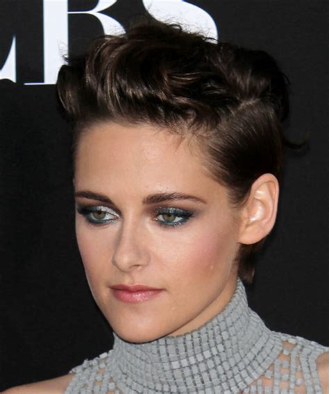 Kristen Stewart Short Straight Dark Brunette Hairstyle