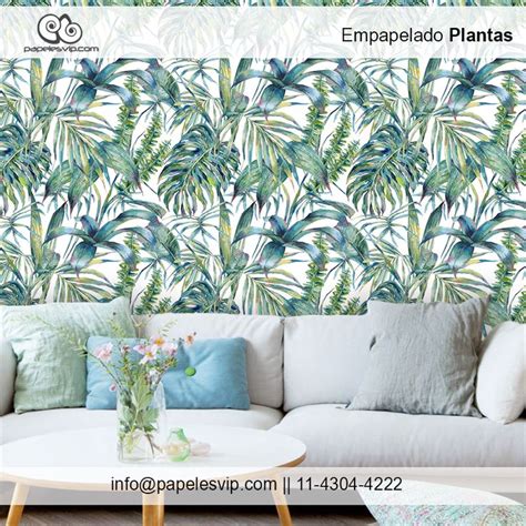 Empapelado Plantas Empapelado Empapelados Pared Decoraci N De Unas