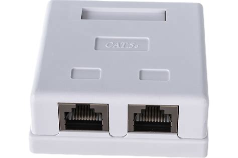 Компьютерная розетка Hyperline, SB1-2-8P8C-C5e-SH-WH RJ-45 8P8C ...