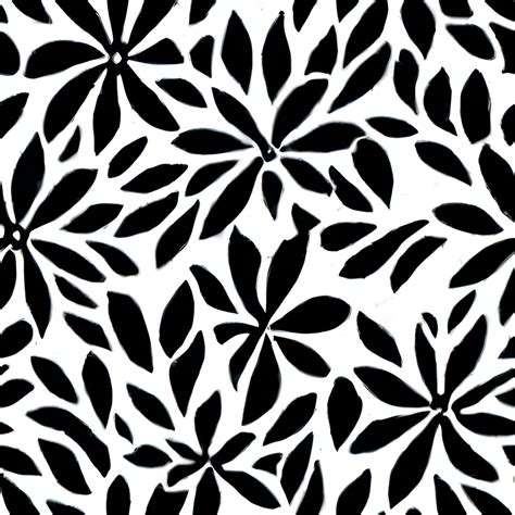 Motif floral décoratif SVG laser vectoriel noir et blanc immaculé