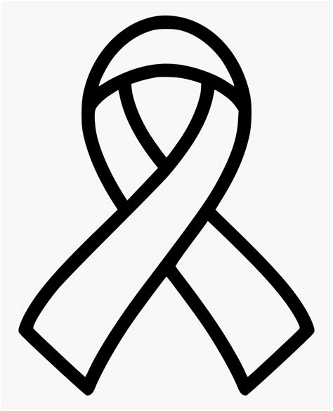 Cancer Ribbon Outline SVG Free