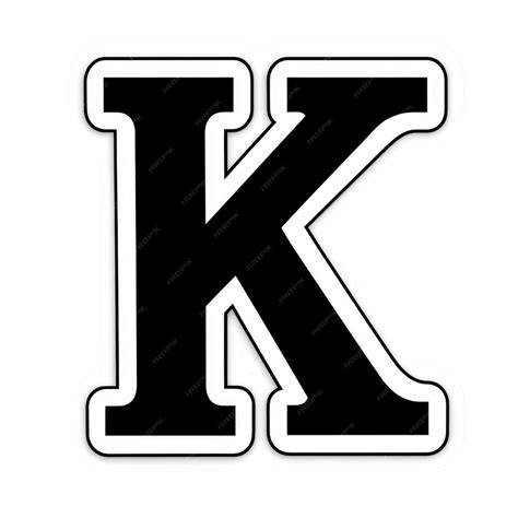 bold black letter   white outline premium ai generated psd