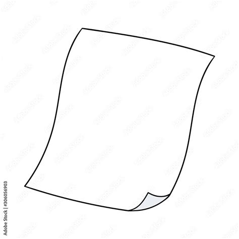 Cartoon Blank Piece of Paper Stock Vector | Adobe Stock