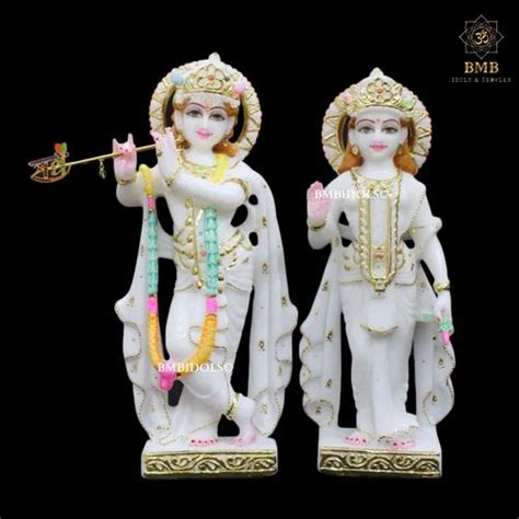 White Makrana Marble Radha Krishna Statue At Rs Radha Krishna