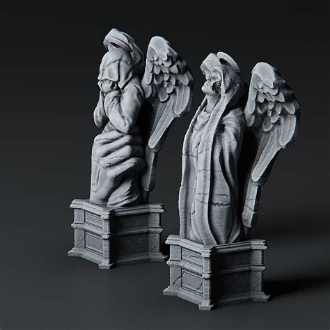 Weeping Angel Statue Premium 3d Printed Tabletop Miniatures Etsy Uk