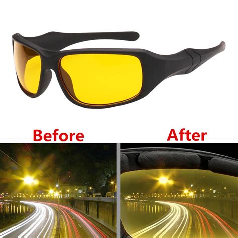 HD Night Driving Glasses Polarized Yellow Lens Anti Glare Vision Tinted