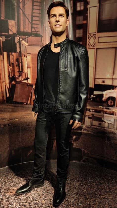 tom cruise wax statue madame tussauds museum singapore editorial